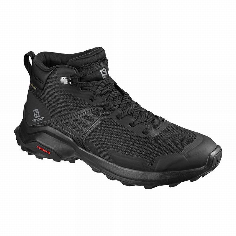 Buty Trekkingowe Męskie Salomon X RAISE MID GORE-TEX - Czarne - Polska (901-ZYUJNI)